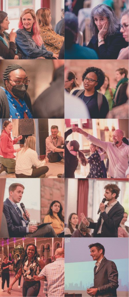A collage of photos from past IEFG events.